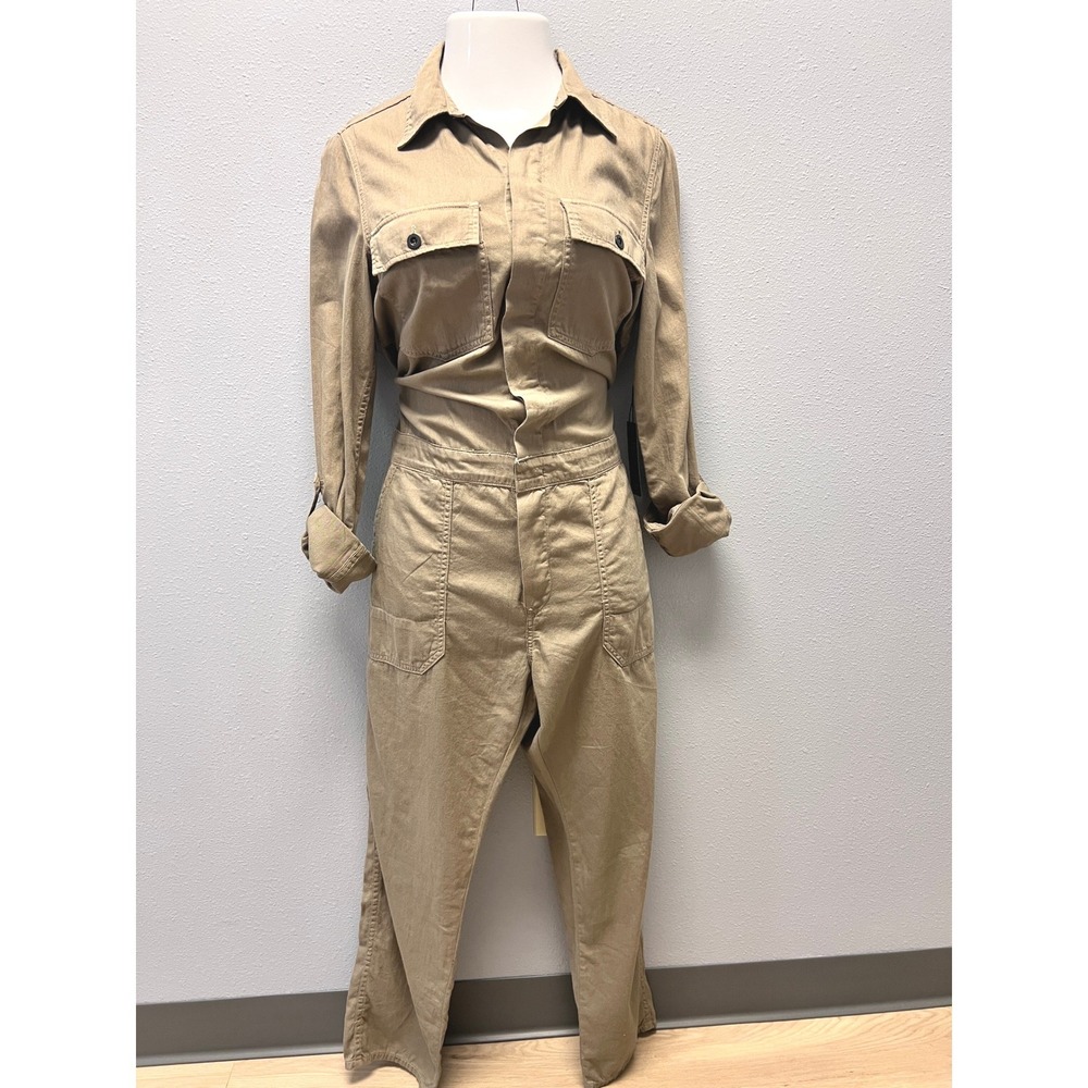 Citizens of Humanity Tullulah Jumpsuit Womens L Beach Dune NEW Utility Twill